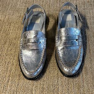 Dolce vita hardi  loafers crackled silver. Size 9